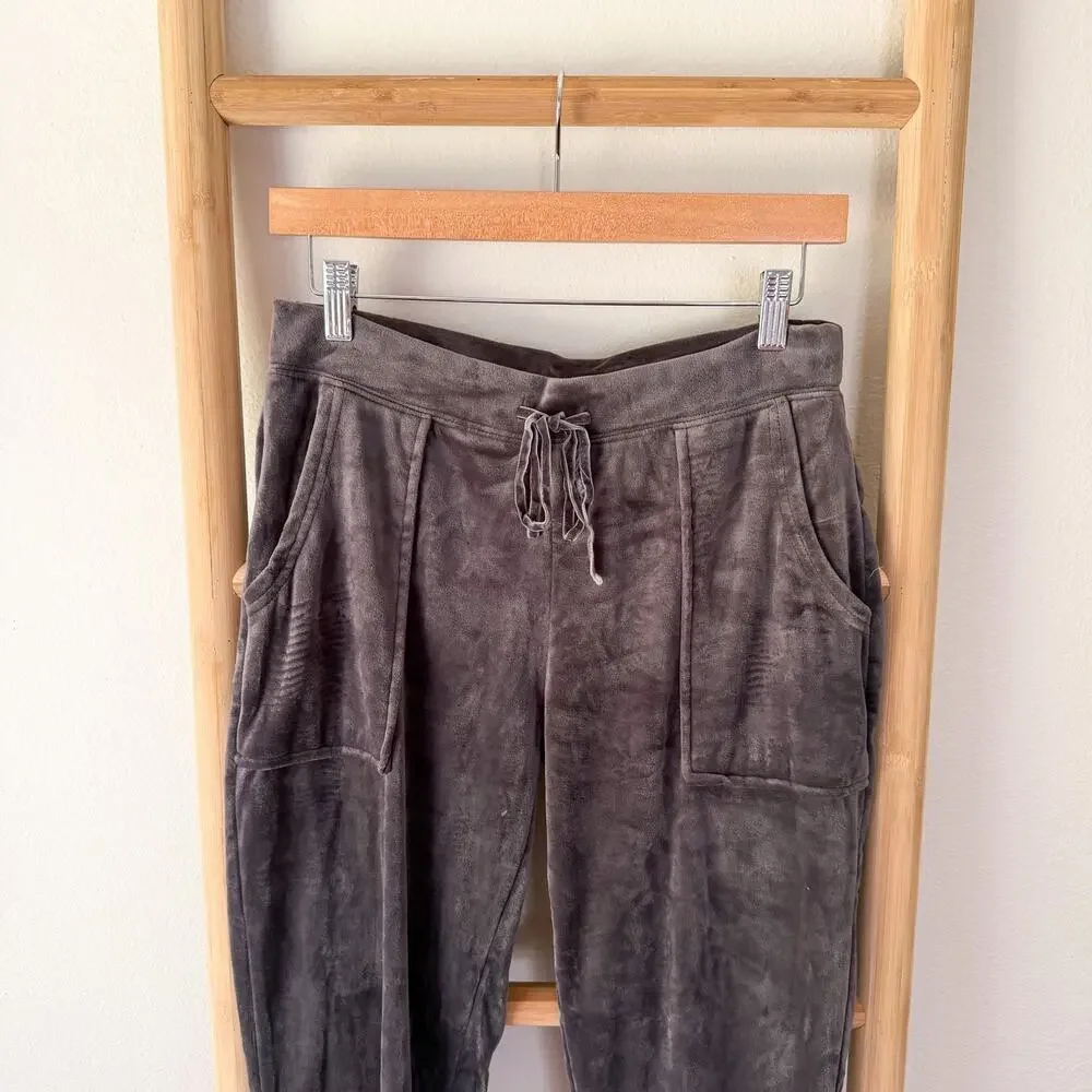 House of Harlow 1960 Velour Jogger Pants Gray Lounge Casual Size S